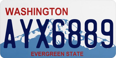 WA license plate AYX6889