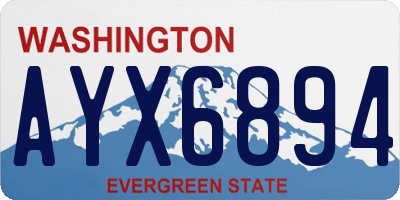 WA license plate AYX6894