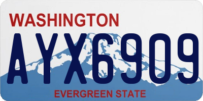 WA license plate AYX6909