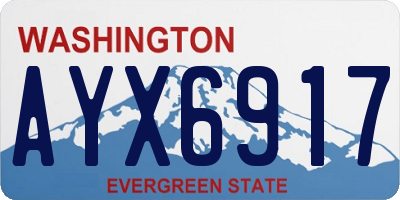 WA license plate AYX6917