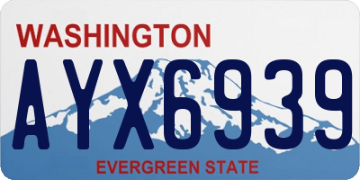 WA license plate AYX6939