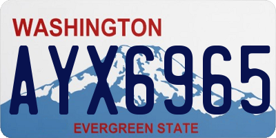 WA license plate AYX6965