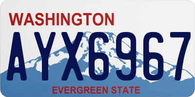 WA license plate AYX6967