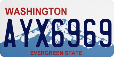 WA license plate AYX6969