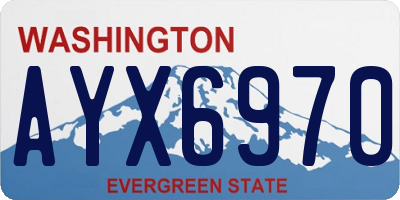 WA license plate AYX6970