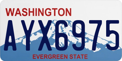 WA license plate AYX6975