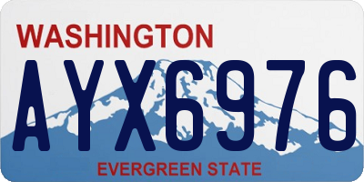 WA license plate AYX6976