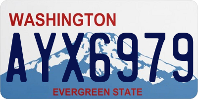 WA license plate AYX6979