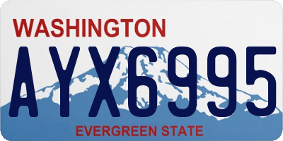 WA license plate AYX6995