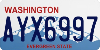 WA license plate AYX6997