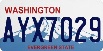 WA license plate AYX7029