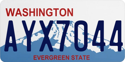 WA license plate AYX7044