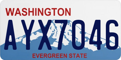 WA license plate AYX7046