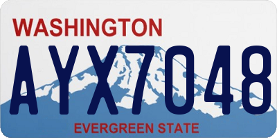 WA license plate AYX7048