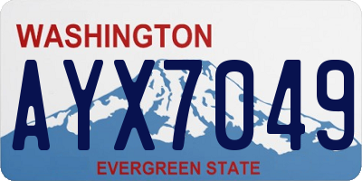 WA license plate AYX7049