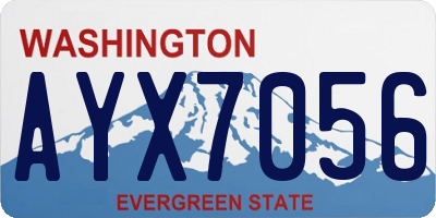 WA license plate AYX7056