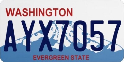 WA license plate AYX7057