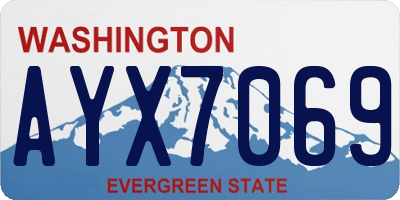 WA license plate AYX7069