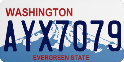 WA license plate AYX7079