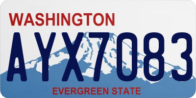 WA license plate AYX7083