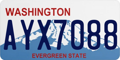 WA license plate AYX7088