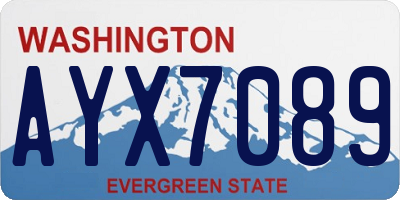 WA license plate AYX7089