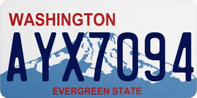 WA license plate AYX7094