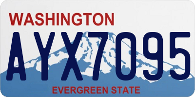 WA license plate AYX7095