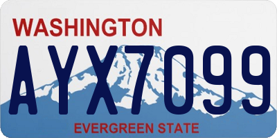 WA license plate AYX7099