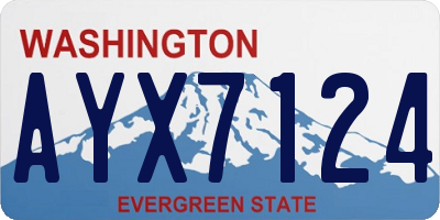 WA license plate AYX7124