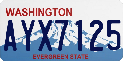 WA license plate AYX7125