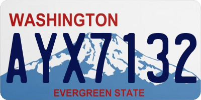 WA license plate AYX7132