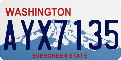 WA license plate AYX7135