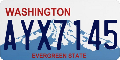 WA license plate AYX7145