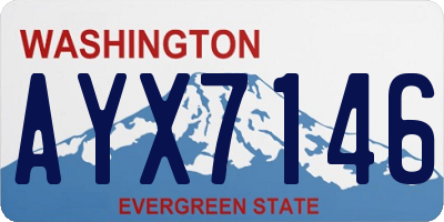 WA license plate AYX7146