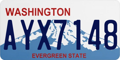 WA license plate AYX7148