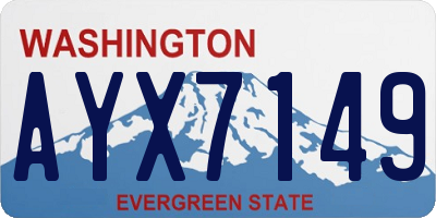 WA license plate AYX7149