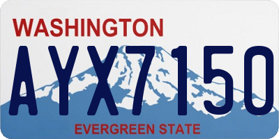 WA license plate AYX7150