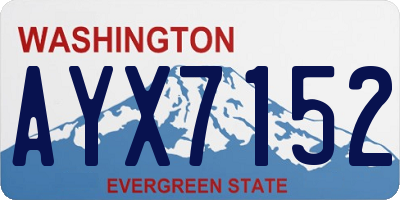 WA license plate AYX7152