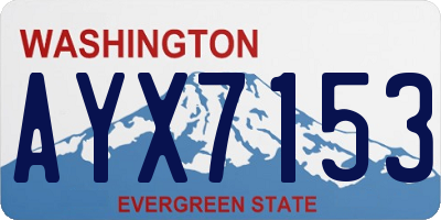 WA license plate AYX7153