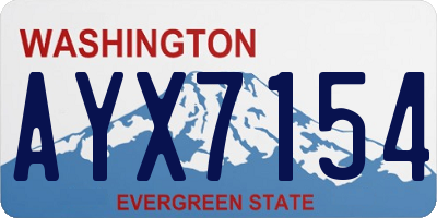 WA license plate AYX7154