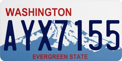 WA license plate AYX7155