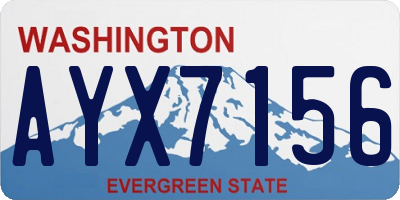 WA license plate AYX7156