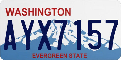 WA license plate AYX7157