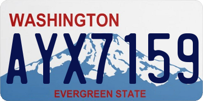 WA license plate AYX7159