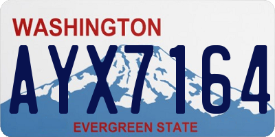 WA license plate AYX7164