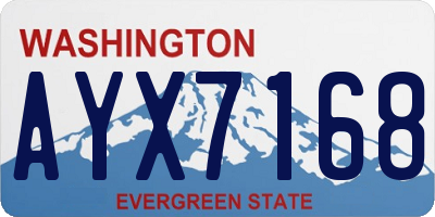 WA license plate AYX7168