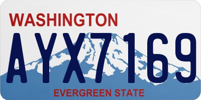 WA license plate AYX7169