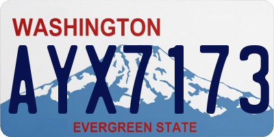 WA license plate AYX7173