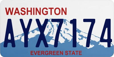 WA license plate AYX7174